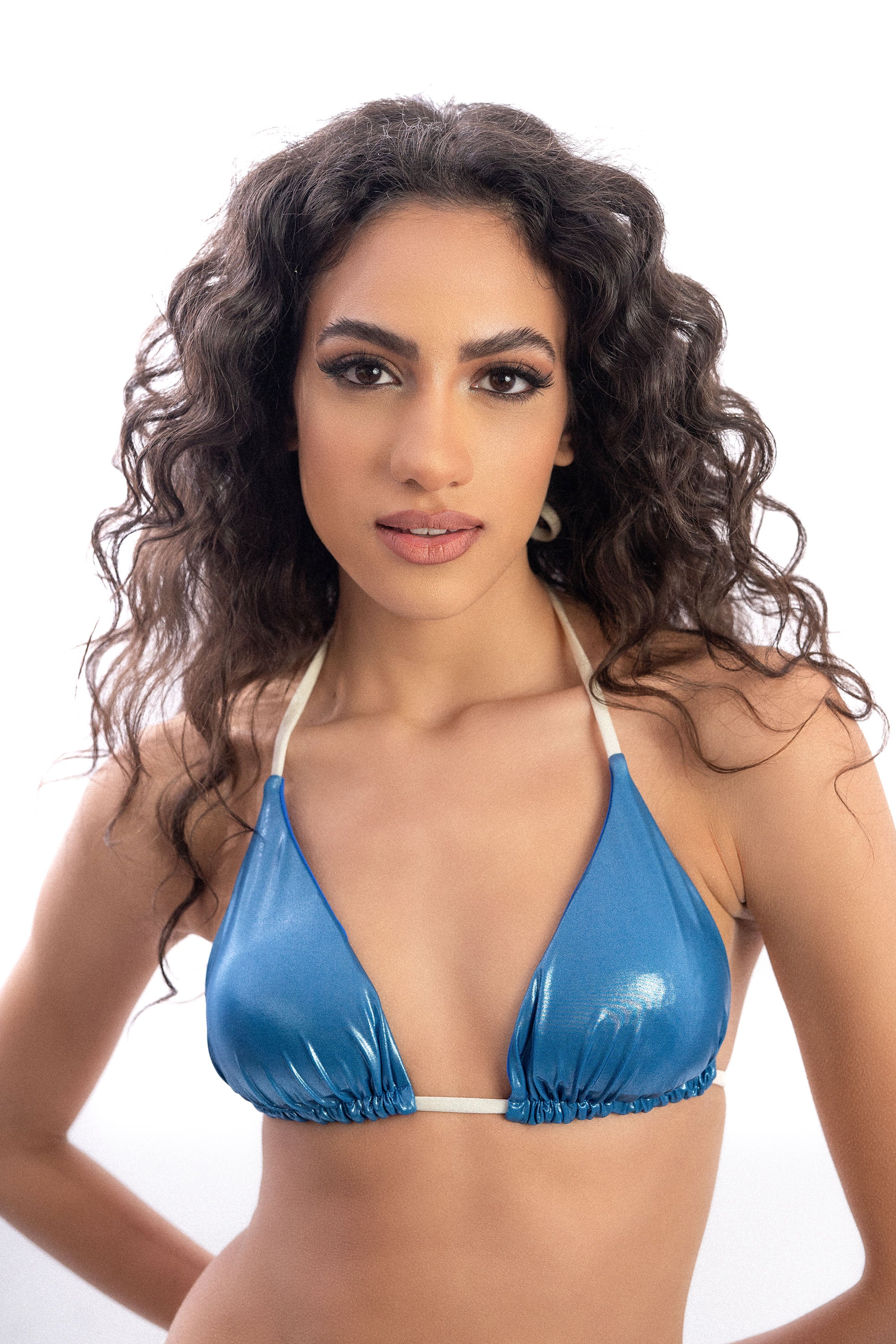 Bikini Spalmato Lucido - Blu Indaco